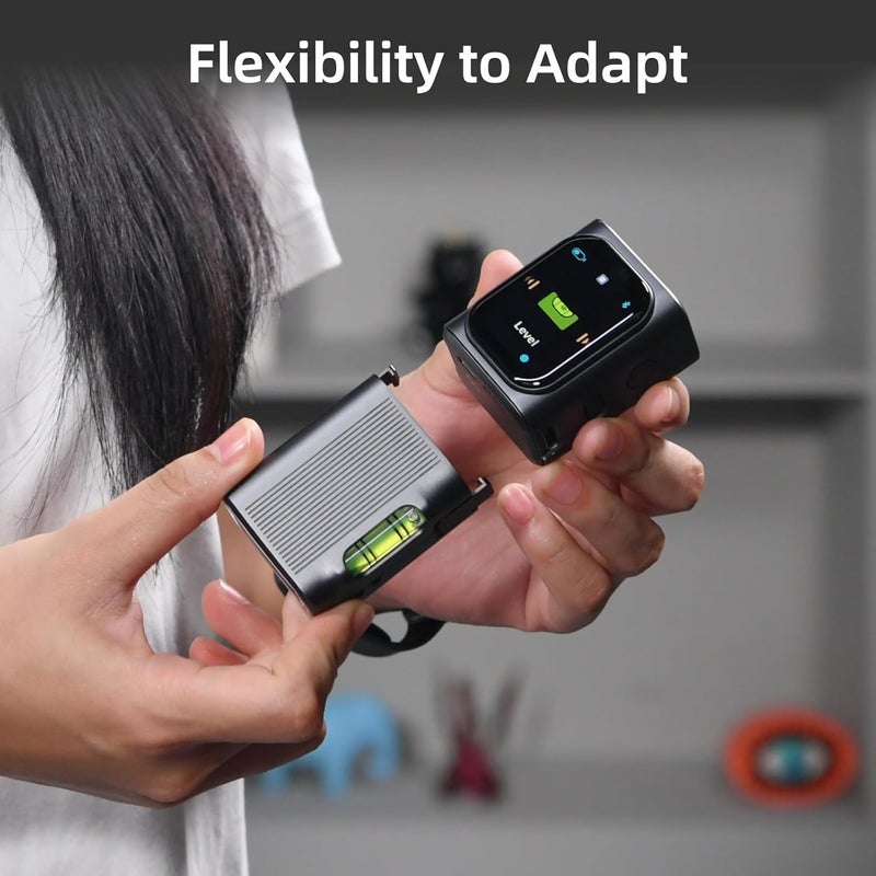 HOZO M-Cube Laser Measuring Tool Adaptor 03 Bilateral Laser+,328ft/100m Modular Dual Laser Distance Meter with Bluetooth App and M-Green Cross Line, Ideal for Surveying,Construction, DIY Projects - Image 3